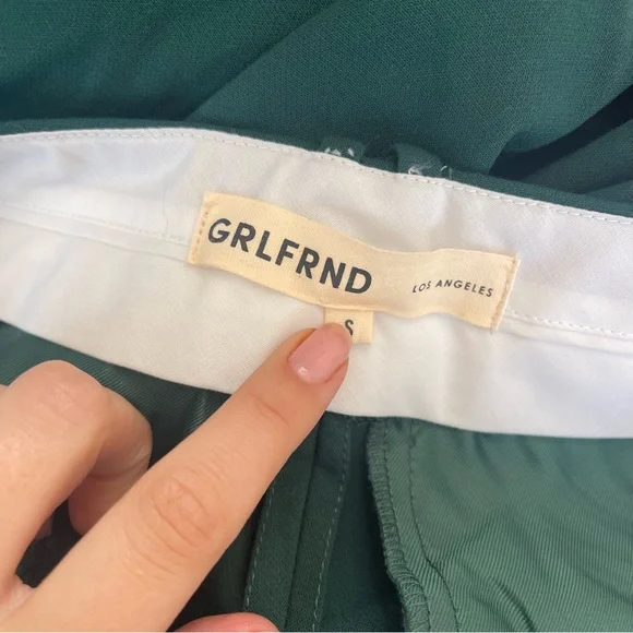 GRLFRND The Suit Trouser Pants Pine Green Size Small